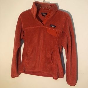 coral patagonia pullover